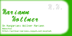 mariann wollner business card